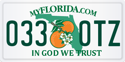 FL license plate 0330TZ