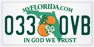 FL license plate 0330VB