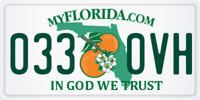 FL license plate 0330VH