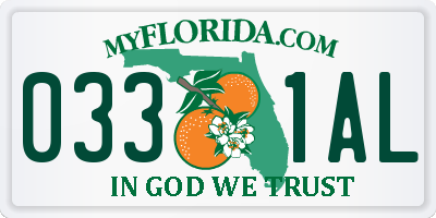 FL license plate 0331AL