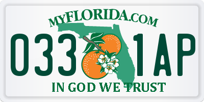 FL license plate 0331AP