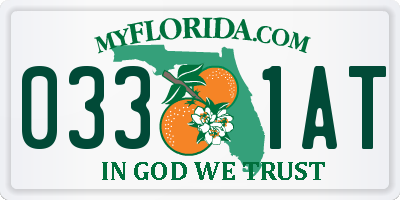 FL license plate 0331AT