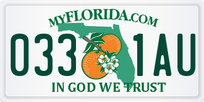 FL license plate 0331AU