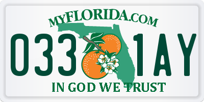 FL license plate 0331AY