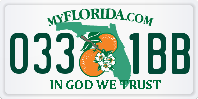 FL license plate 0331BB