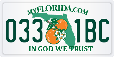 FL license plate 0331BC