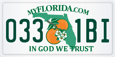FL license plate 0331BI