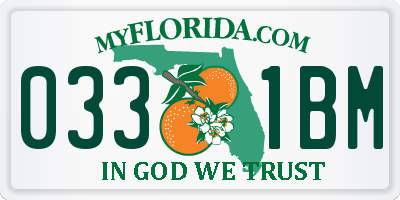 FL license plate 0331BM