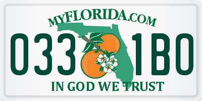 FL license plate 0331BO