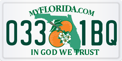 FL license plate 0331BQ