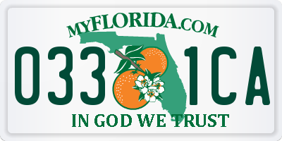 FL license plate 0331CA