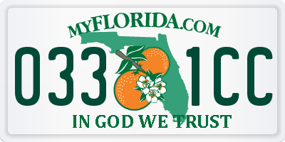 FL license plate 0331CC