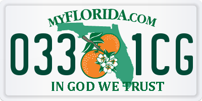 FL license plate 0331CG