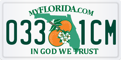 FL license plate 0331CM