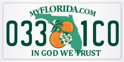 FL license plate 0331CO