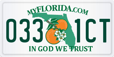 FL license plate 0331CT