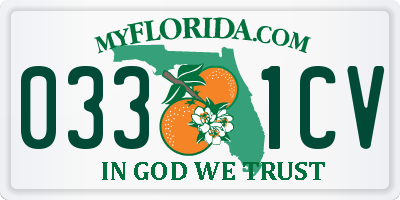 FL license plate 0331CV