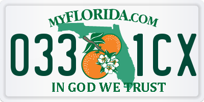 FL license plate 0331CX