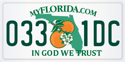 FL license plate 0331DC