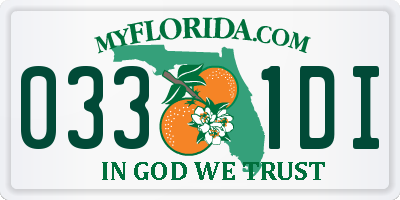 FL license plate 0331DI
