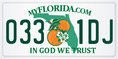 FL license plate 0331DJ