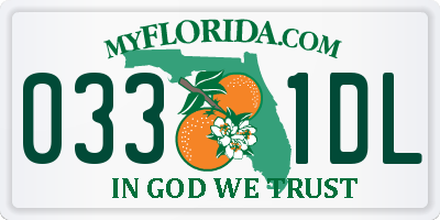 FL license plate 0331DL