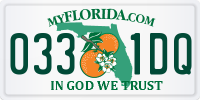 FL license plate 0331DQ