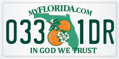 FL license plate 0331DR