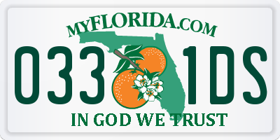 FL license plate 0331DS