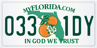 FL license plate 0331DY