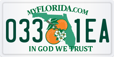 FL license plate 0331EA