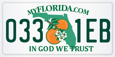 FL license plate 0331EB