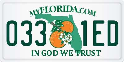 FL license plate 0331ED