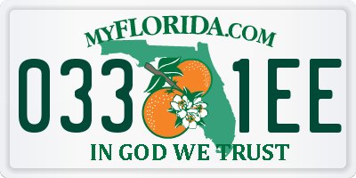 FL license plate 0331EE