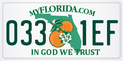 FL license plate 0331EF