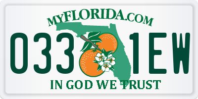 FL license plate 0331EW