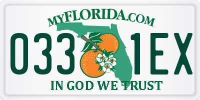 FL license plate 0331EX