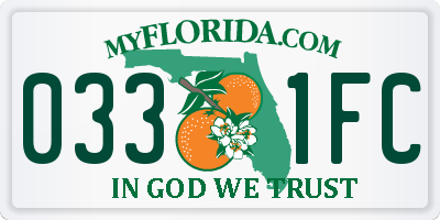 FL license plate 0331FC