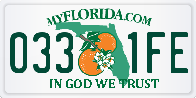 FL license plate 0331FE