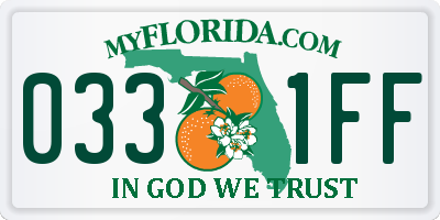 FL license plate 0331FF