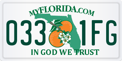 FL license plate 0331FG