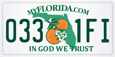 FL license plate 0331FI