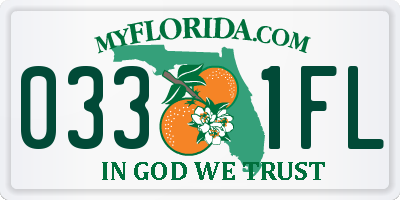 FL license plate 0331FL