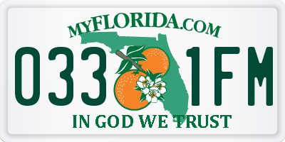 FL license plate 0331FM