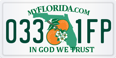FL license plate 0331FP