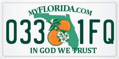 FL license plate 0331FQ