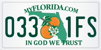 FL license plate 0331FS