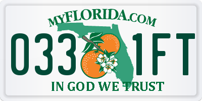 FL license plate 0331FT