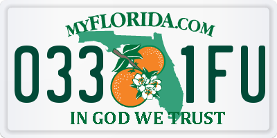 FL license plate 0331FU