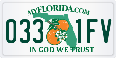 FL license plate 0331FV
